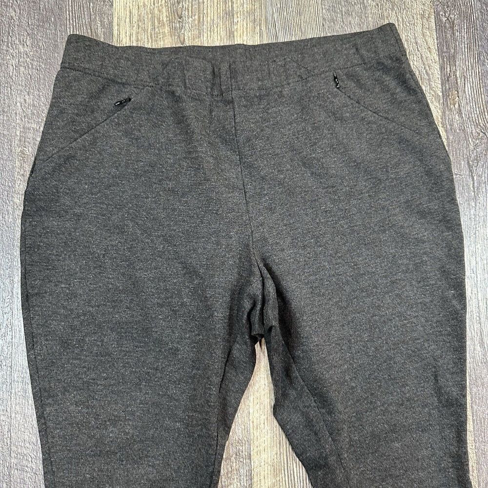 J. Jill Women's Size M Gray Ponte Knit Leggings Pants Stretch Pull On‎ Pockets - Picture 3 of 13